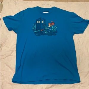 Unisex Doctor Who/Ariel crossover blue t-shirt
